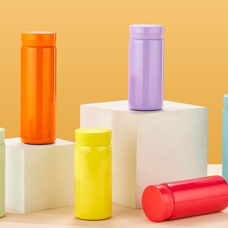 Small Flask, Cute Water Bottle, Vacuum Insulated Flask for Hot