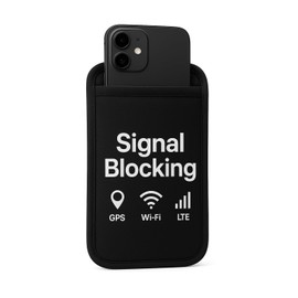 Faraday Defense Bag Jacket Pro para Teléfonos – Funda con Cierre Magnético, Protección Contra Rastreo y Datos, Anti-Hackeo, Seguridad y Privacidad (Negro) Black