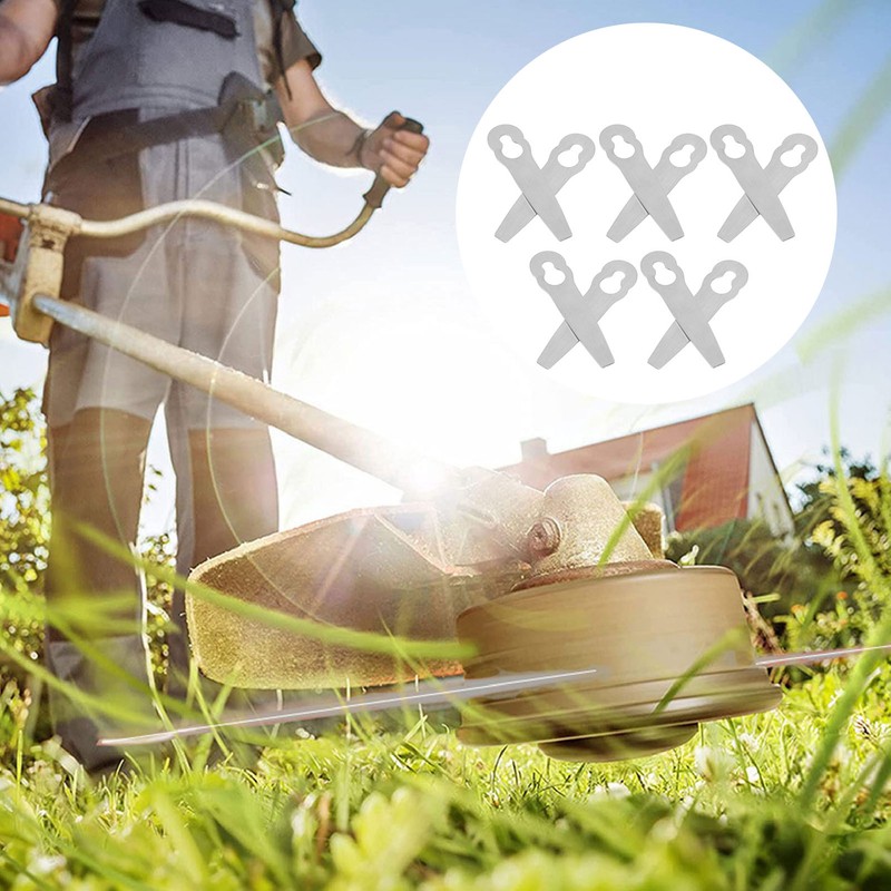 10 Pcs Lawn Mower Metal Blade Replacement Mowing Blade for