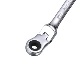 sourcing map 1/4 Inch Flex Head Ratchet Combination Wrench SAE 72 Teeth 12 Point Wrench Tools Cr-V