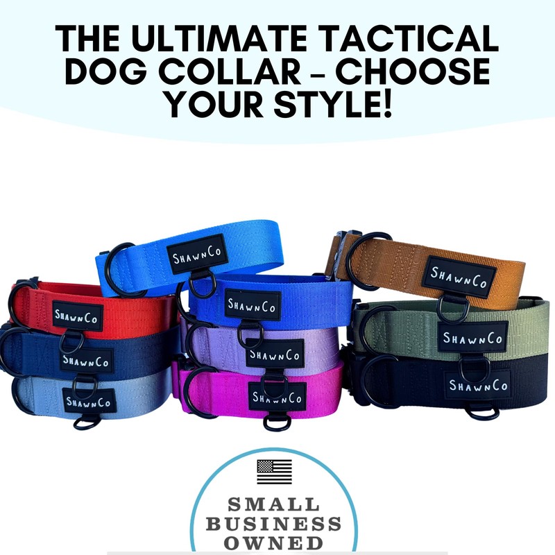 ShawnCo Basecamp Dog Collar- Premium, Adjustable, Heavy-Duty Nylon Tactical Dog