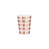 CLUB GREEN 10 Rose Gold Striped Paper Cups, 16 x