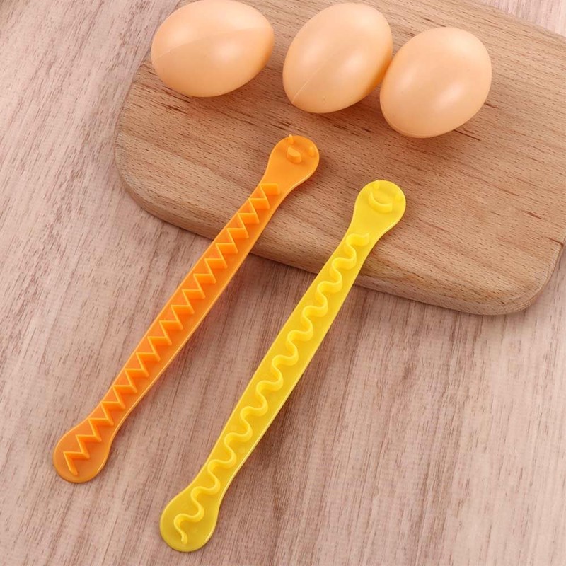 Pokinge 4 Pcs Eggs Slicers, Fancy Boiled Egg Cutter Wave