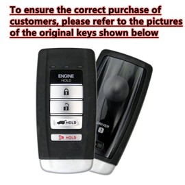 EJOAOJE Smart Key Protective Shell for Acura Key Fob Cover with Keychain Fits for 2014-2021 Acura ILX MDX RDX RLX TLX Remote Key Vehicle Accessories