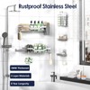NESOMI Shower Caddy Adhesive Shower Organizer 7-Pack, Rustproof Stainless Steel