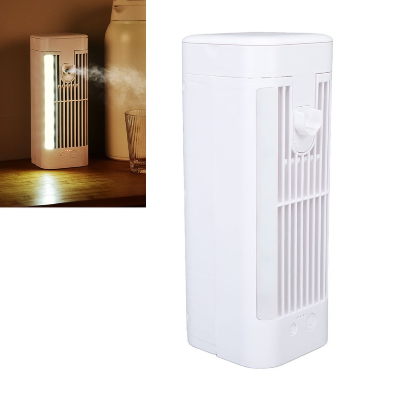 Desk Night Light Fan Power Adjustable Space Saving Quiet Multifunctional