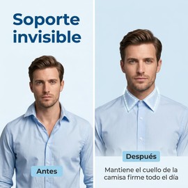 2Pzs Varillas Para Cuello De Camisa, Unisexo Blanco Soporte Rígido Para Cuellos De Camisa, Ideal Para Oficina, Reuniones Y Eventos Formales, Material Plástico Resistente