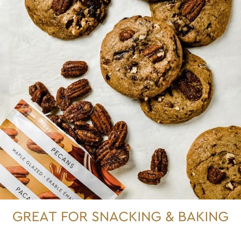 Handfuel Maple Glazed Candied Pecans, Hand Roasted Praline Pecans, 3g