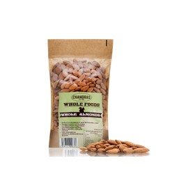 Chandra Whole Foods – Almonds 350G - Low-GI Almonds for Snacking, Smoothies, Baking & Cooking - Gluten-Free, Keto & Vegan-Friendly, Rich in Protein & Vitamins & Fibre