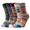 QIGEN LTD 5 Pairs Women Ladies Thermal Socks Nordic Socks