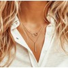 Hothrty Women's Necklace, Pendant, Triple Strand, Stick, Circle, Mobius, Double