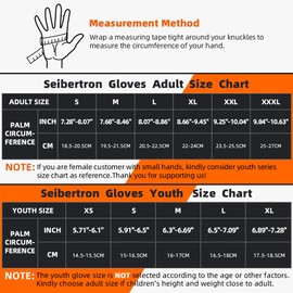 Seibertron SPS-5 Unisex Half Finger Motorcycle Gloves with Touchscreen - for Road & Offroad, MTB, BMX, MX, ATV, Bicycle, Motocross, Dirt Bike and More Adult White XL