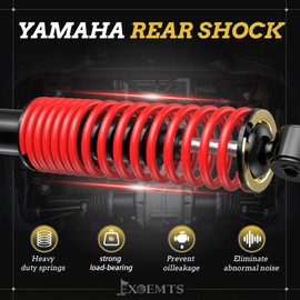 EXOEMTS Rear Shock Absorbers for Yamaha Golf Cart, Heavy Duty Golf Cart Rear Shocks with Springs, Fit G14 G16 G19 G20 G22 G29 Gas & Electric 1995-Up, Replace OEM JN4-F2210-00, JN3-F2210-00 (Red)