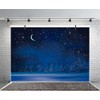 Yeele 5x4ft Winter Night Snowfall Snowflake Photography Backdrops Starry Sky