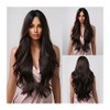 Wigs for Women Party Heat Resistant Fake Hair Long Curly Wig for Women Afro Ombre Brown Blonde Ash Middle Part Synthetic Wig Cosplay Wig for Daily Party Use(LC2019-2 wig)