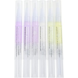 Lápiz de Aceite para Cutículas 6 Piezas 5ml Extractos Naturales Revitaliza y Suaviza Uñas Fácil de Usar para Cuidado Personal en Interiores y Exteriores Estilo Aleatorio