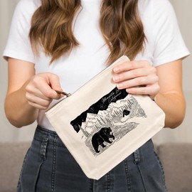 Mammoth Lakes, California, Mountain Scene, 100% Cotton Zipper Pouch, Travel Accessory, Go Bag