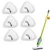 Spldsun Pack of 6 Steam Broom Replacement Cloths, Triangular Microfibre