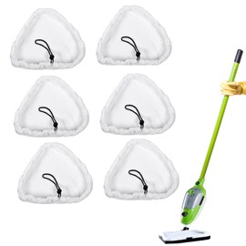 Spldsun Pack of 6 Steam Broom Replacement Cloths, Triangular Microfibre Replacement Cloths, Washable Replacement Cloths, Steam Mops, Used for Steam Mop and Household Cleaning