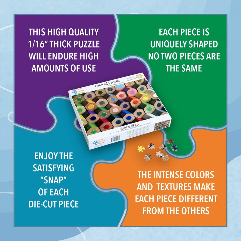 Twin Spring Goods 1000 Piece Jigsaw Puzzle, Colored Pencils, 1,000