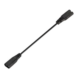 GINTOOYUN IEC 320 C8 to C7 Power Cable 1FT 8 Figure C8 Male to C7 Female Extension Power Supply Adapter 250V 2.5A Replacement Power AC Cord for Computer Monitor Smart TV,etc.(0.3m)