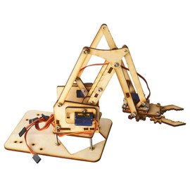 FTVOGUE Robot Arm Kit, 4 DOF DIY Wood Robot Arm sg90 Servo para Raspberry Pi SNAM1500