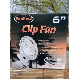 Durabreeze New 6-Inch Clip Fan 2-Speed Fan Manually Adjustable 360° by Durabreeze