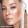 Yuqilin Pack of 2 Liquid Eyebrow Pencils, with Four Fork