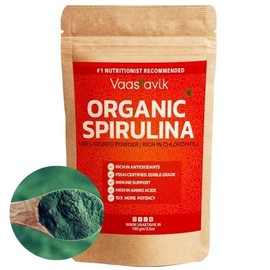 Generic Organic Spirulina Powder Purest Source Vegan Protein - Superfood for Healthy Digestion,Increase Energy Levels and Reduce Fatigue,100gm, 3.53 Ounce