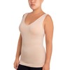 Skinnygirl Women's Scoop Neck Seamless Shaping Camisole, 3-Pack (Ondine Blush/White/Black,