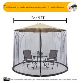 Tiimmgaal 9/10 FT Mosquito Net For Patio Umbrella Outdoors Screen Polyester Hanging Tent(Mosquito Net Only)