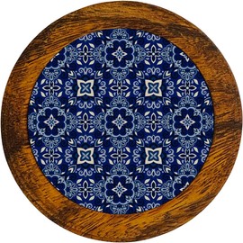 HASTA LA RAIZ Juego de 4 Portavasos artesanales, Coasters Hechos a Mano. (Talavera)