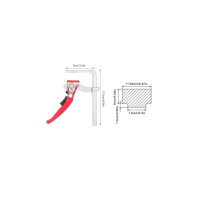 Ratcheting Table Clamp, Quick Ratchet Track Saw Guide Rail Clamp,