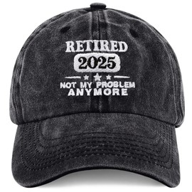Retirement Gifts for Men Funny Baseball Caps Vintage, Retired 2025 Not My Problem Anymore Embroidered Baseball Caps, Cool Stuff Gadgets Christmas Birthday Gifts for Men Who Have Everything Unique
