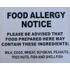Buildingsigns.com Food Allergy Notice Sign (Aluminium, 10x12)-REF24-1
