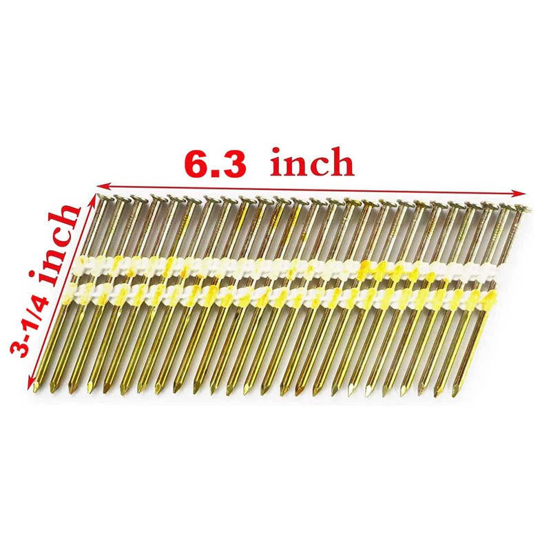 BHTOP 3 1/4 Inch Framing Nails, 21 Degree Bright Smooth