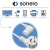 sonero Stromkabel Kaltgerätekabel 3 Polig, 10,0m, Schutzkontakt Schuko Stecker Netzstecker