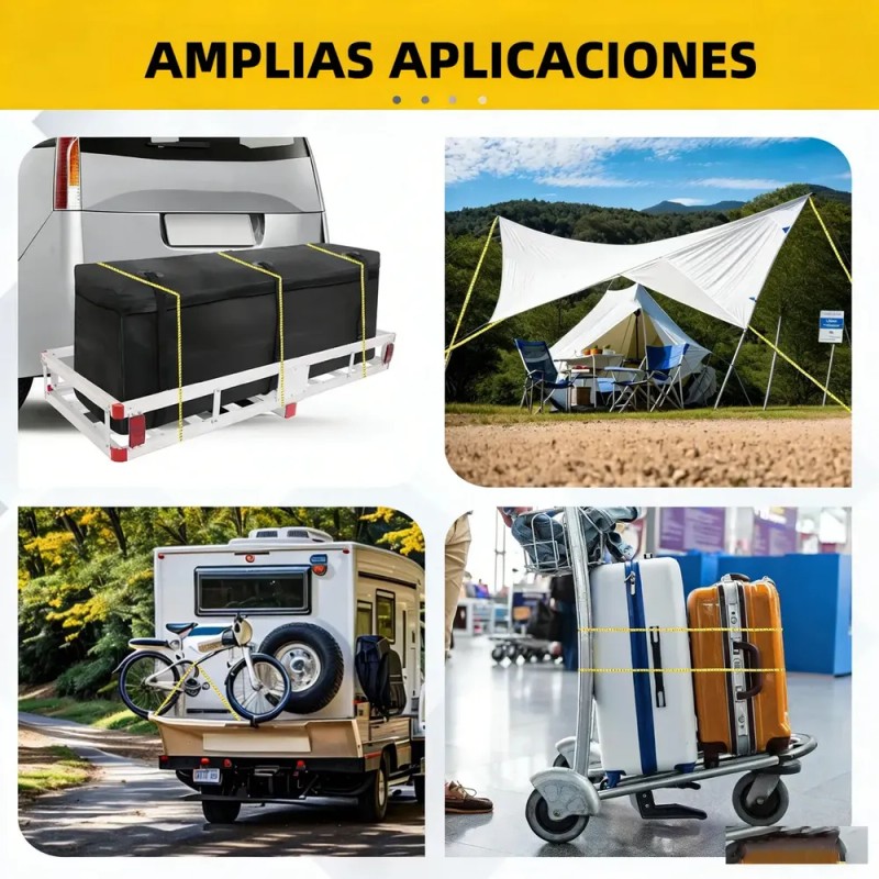 VABESSA - 18 pz Tensores Goma Elastica Ganchos Sujecion Carga