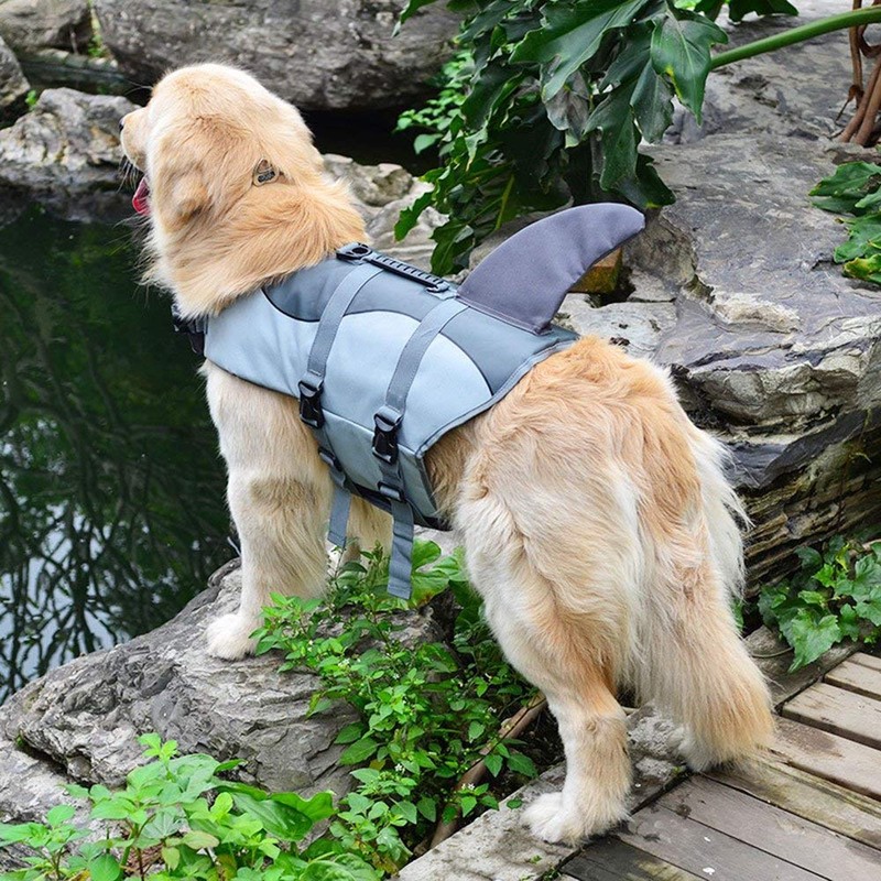 HAOCOO Dog Life Jacket Vest Saver Safety Swimsuit Preserver with