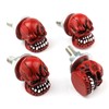 Bashineng Skull License Plate Screws Decoration 4 Pcs/Set Universal Car