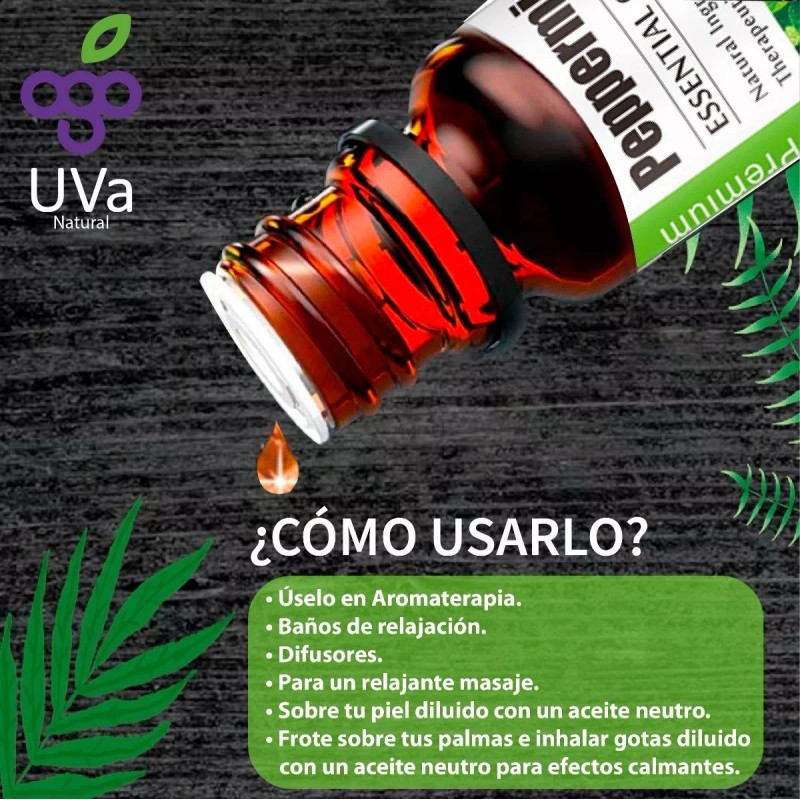 Naturalcare Aceite Esencial De Menta 100% Natural Puro Uva Natural