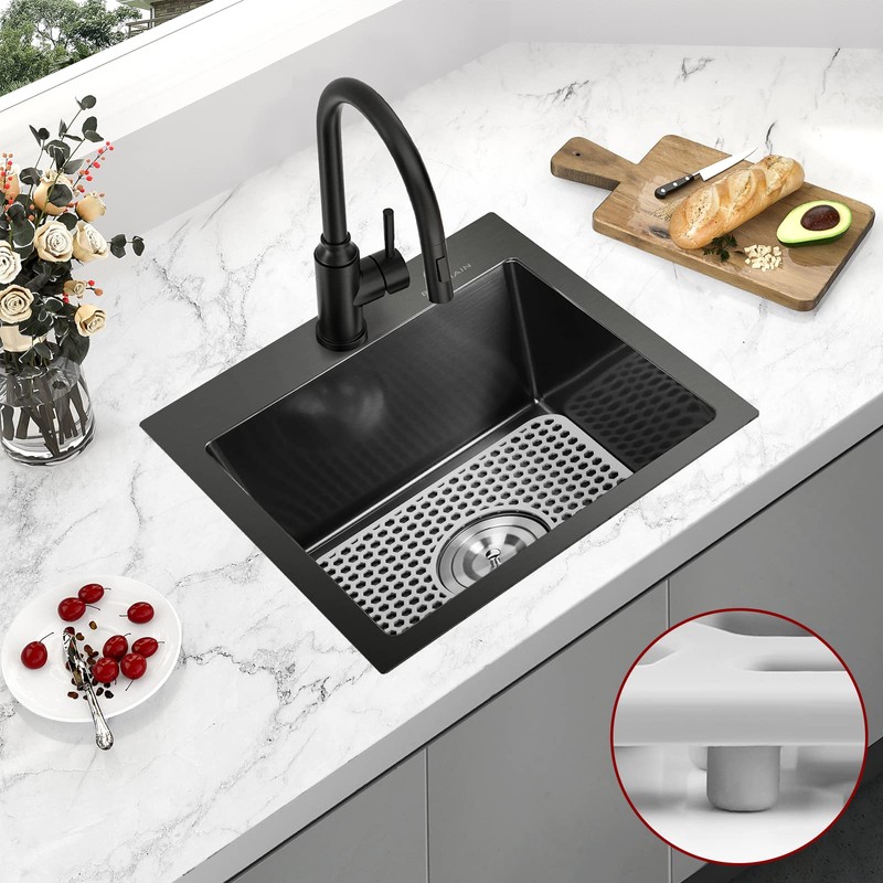 BURCHAIN 17 x 15 Inch Drop in Kitchen Sink Top