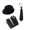 Moonlove Kids Sequin Necktie Hat, Gloves, 3-piece Set, Children's Dance