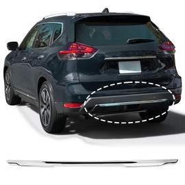 Quxunzzz Rear Trim Rear Bumper Chrome Trim Accent Molding Fit For Nissan Rogue 2017 2018 2019 Bumper Moulding (Chrome)