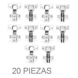 LIZOFERTAS Bisagra Cierre Suave Bidimensional Recta Brazo Corto 50 Pzas