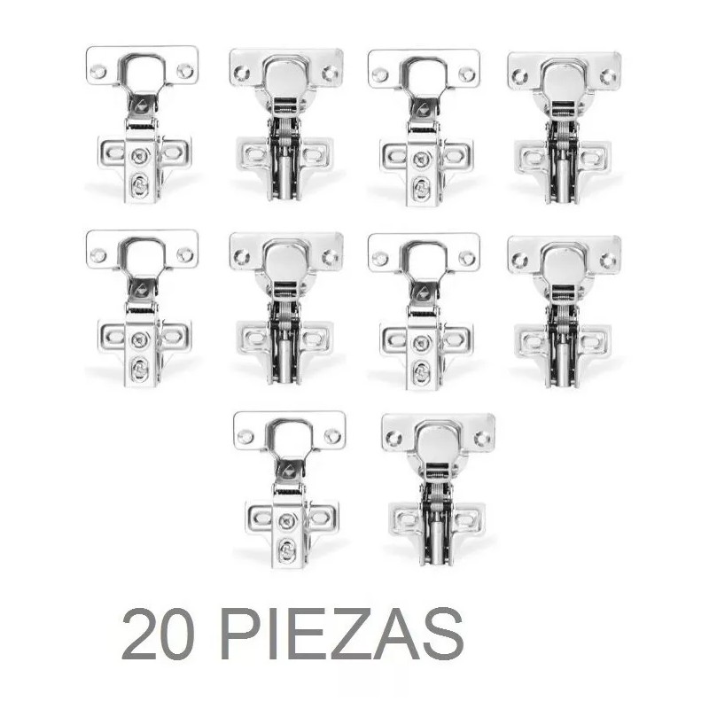 LIZOFERTAS Bisagra Cierre Suave Bidimensional Recta Brazo Corto 50 Pzas