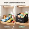 Snack Organizer for Countertop, Large Fabric Snack Basket with Side