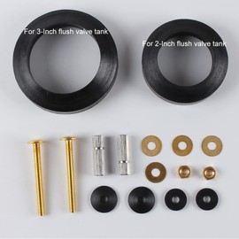 Toilet Tank to Bowl Bolt & Gaskets Kits, Toilet Tank Seal Kit, Toilet Tank Gasket Replacement Kit, Extra Long Nut Fits 2'' and 3'' Toilet Flush Valve Tank Coupling kit