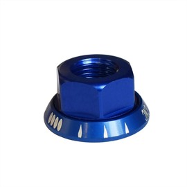 Lotatheta Blue 2 x M10 Bike Wheel Hub Axle Nuts 7075 Aluminum Bicycle Chromed Skewer Bolt Screw Nut Road MTB Replacement