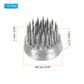 PATIKIL 0.9" Flower Frogs Ikebana Kenzan, 10 Pcs Flower Arranger Tool Stainless Floral Frog Pin Holder for Vase Flower Arrangement, Silver Tone